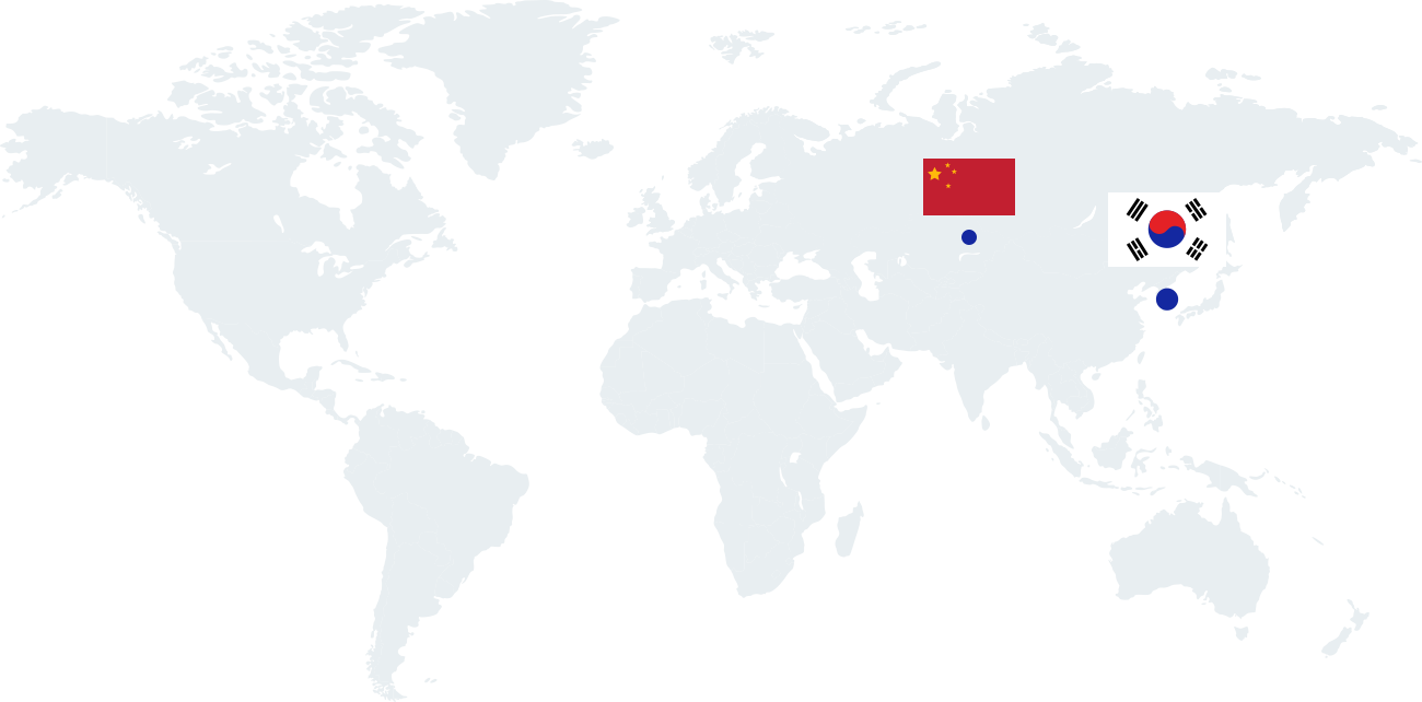 세계지도 중국 국기 이미지