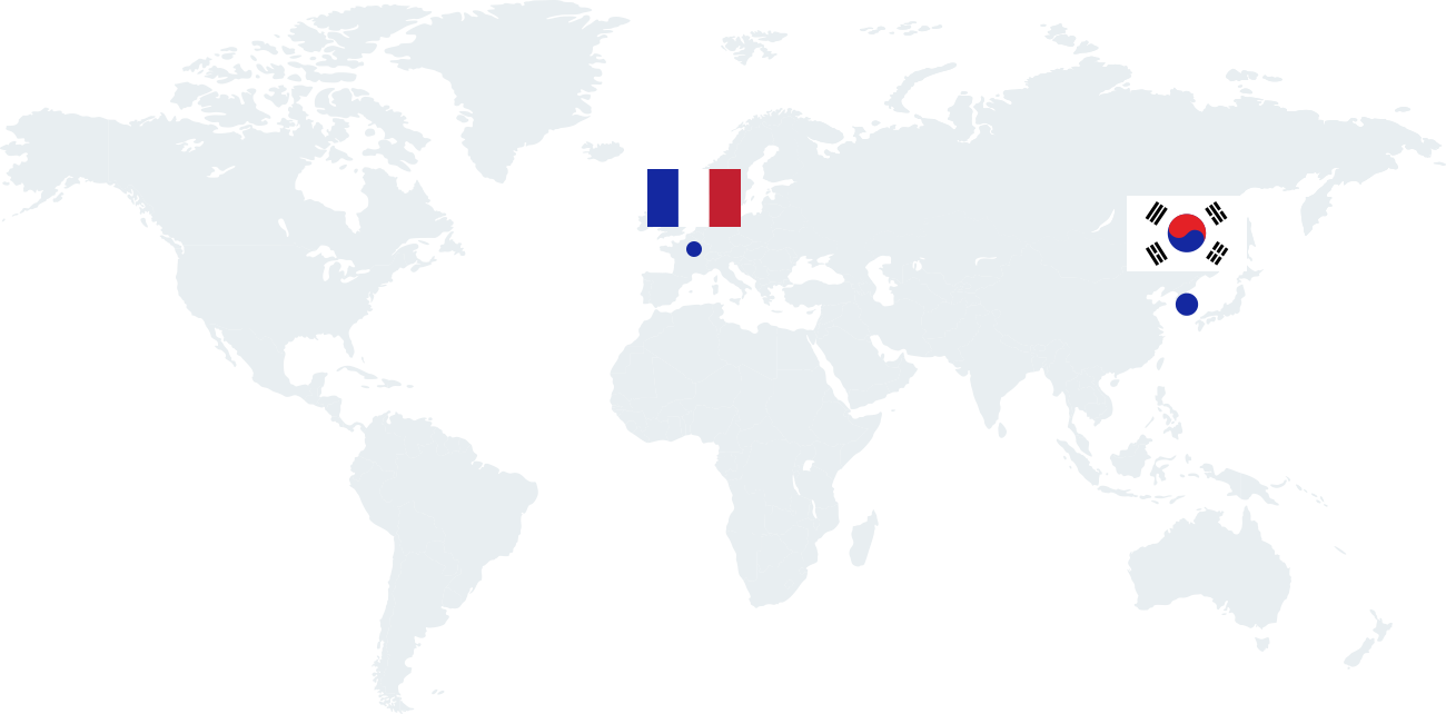 세계지도 프랑스 국기 이미지